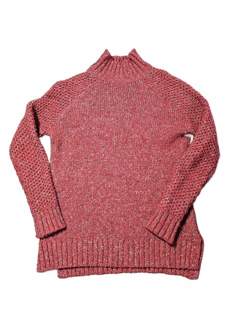 prAna XS Red Knit Pullover Sweater Women's Cozy Winter Warm Top